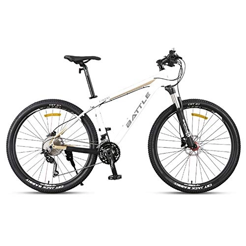 Mountain Bike : Xue Mountain Bike 27 / 30 velocit 27, 5 Pollici di Sospensione del Freno a Disco Forcella Posteriore Antiscivolo Bikes, Bianca, 27speed