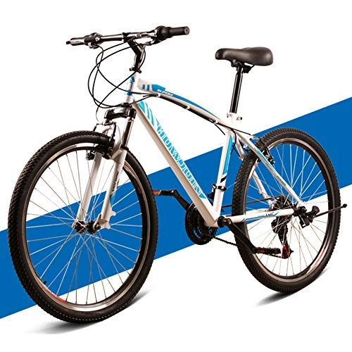 Mountain Bike : Xue Mountain Bike Blu da 26 Pollici della Pagina d'Acciaio di Rotazione Shifters Cerchi da 24" in Lega con Il Ciclismo Essentials Pack