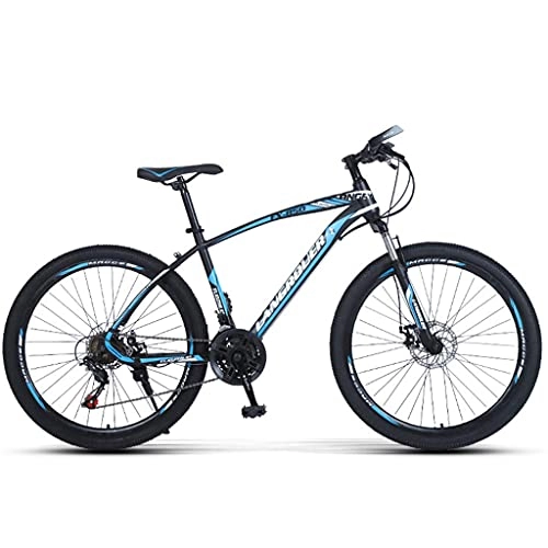Mountain Bike : Y DWAYNE Biciclette Mountain Bike per Adulti con Coda Rigida, 26 Pollici, 27 velocità, Freni a Disco, Altezza Adatta: 160-185 cm, Colori Multipli, Blu