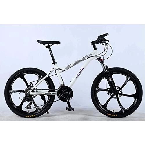 Mountain Bike : YANGHAO-Mountain bike per adulti- Bici da montagna a 24 velocità 24 pollici per adulti, lega leggera in lega di alluminio full frame, ruota anteriore sospensione femminile fuoristrada studente spostam