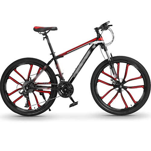 Mountain Bike : YHRJ Bici da Strada Unisex per Mountain Bike, Bicicletta per Adulti con Assorbimento degli Urti A velocità Variabile, 24 Velocità / 24 Pollici, Telaio in Acciaio al Carbonio MTB