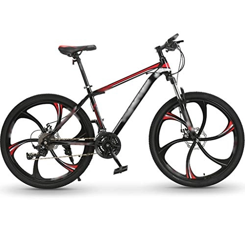 Mountain Bike : YHRJ Bicicletta per Adulti Mountain Bike Unisex, Bici da Strada da Campeggio, 24 Velocità / 24 Pollici, Telaio in Acciaio al Carbonio MTB, Freni A Doppio Disco, Forcella Ammortizzatore
