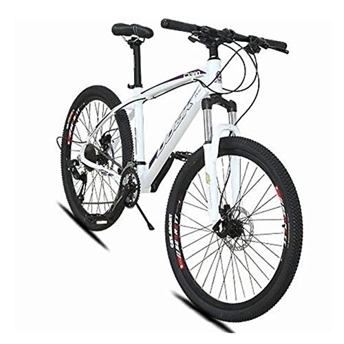 Mountain Bike : Youpin Mountain Bike Bicicletta 26 Inch 27 Velocità Fat Bike Alluminio Lega Shifting Adatto per le zone di montagna più sicuro (Colore: Bianco e viola, Dimensioni: 66 cm)