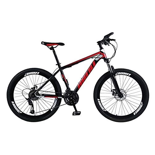 Mountain Bike : Yunyisujiao Mountain Bike, Bici con Freno A Doppio Disco A 21 velocità da 26 Pollici, Bici Ad Assorbimento degli Urti A velocità Variabile per Adolescenti Adulti (Color : Red)