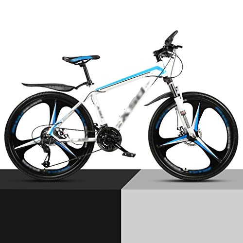 Mountain Bike : ZRN Mountain Bike, Bicicletta Unisex per Giovani Adulti, Bici da Città da Strada, Bici da Corsa per attività all'aperto, Bianca e Blu, opzioni di velocità Multiple