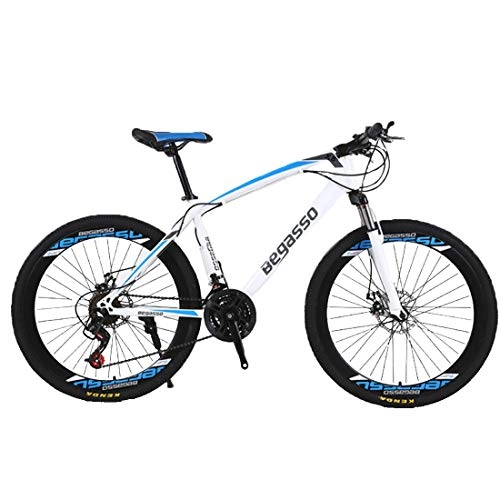 Mountain Bike : ZY Moda Dual Disc Brake Spoke Wheels per Mountain Bike, Blue-OneSize