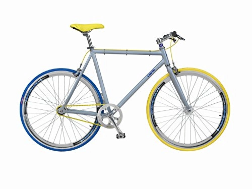 Bicicletas de carretera : Coppi Bicicleta Aluminio Racing Frame 28 Fixed Gris