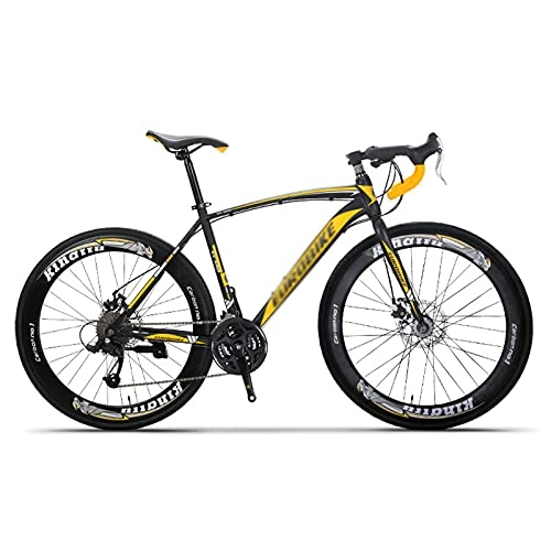 Bicicletas de carretera : WANYE Bicicleta De Carretera XC550 Bicicleta 49 Cm Bicicletas De Cuadro para Adultos Bicicletas De Carretera con Freno De Disco Dual para Hombres Bicicleta yellow-21 Speed