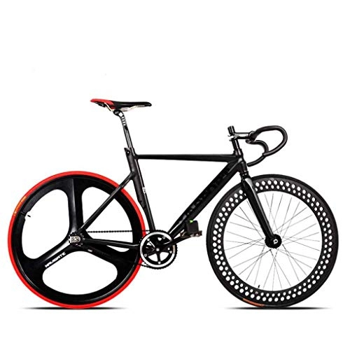 Bicicletas de carretera : Yongse 700C Racing Bicicleta Bicicleta Marco de Aleación de Aluminio Fixed Gear Fijo Cog Back Riding Track Bike