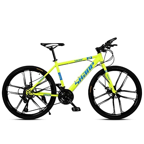 Bicicleta de montaña de 29 pulgadas y 21 velocidades de acero de alto  carbono, suspensión delantera MTB para adultos, freno de disco doble para