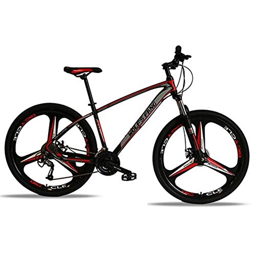 Bicicletas de montaña : 26 Pulgadas 21 / 24 / 27 Speed ​​Mountain Bike-Mechanical Brake-Apta para Bicicletas al Aire Libre para Estudiantes Adultos Rojo rojo-21 Velocidad