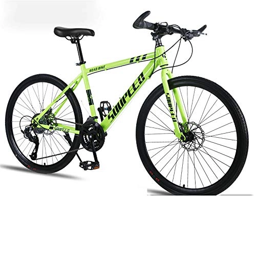 Bicicletas de montaña : 26 pulgadas bicicleta de freno mecánico adecuado para estudiantes adultos y hombres bicicleta de montaña cross-country verde-30speed