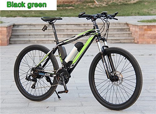 Bicicletas de montaña : Bicicleta de litio Yoli, 36 V SHIMAN0, de montaña, de carretera, para hombres y mujeres, tres velocidades, 5 colores, color verde, tamao 21 speed