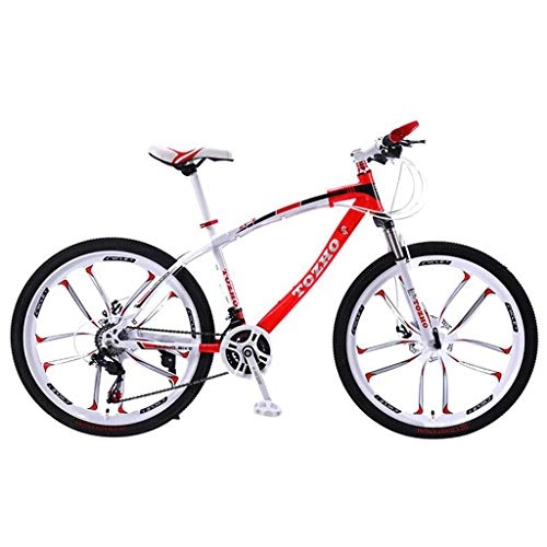 Bicicletas de montaña : Bicicleta de Montaa, BTT, Bicicleta de montaña, 26inch ruedas, marco de acero al carbono bicicletas de montaña, doble disco de freno y suspensin delantera, 21 de velocidad, velocidad 24, 27 Velocidad