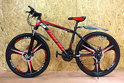 Bicicletas de montaña : Bicicleta de montaña - 2021 para hombres mujeres Junior 26'' Rueda 21 Velocidad - Negro y Rojo