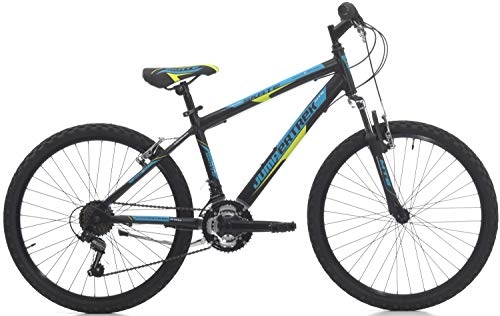 Bicicletas de montaña : Bicicleta de montaña Cinzia Skate Boy de 24 pulgadas, 18 velocidades, color: negro y azul