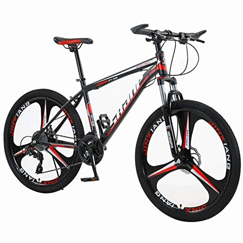 Bicicletas de montaña : Bicicleta de montaña con amortiguación de Impactos de Bicicleta de montaña de Aluminio, Freno de Disco Doble, Bicicleta de Freno de Disco de suspensión Completa, Bicicleta para Adultos de 21 / 24 / 27 / 3