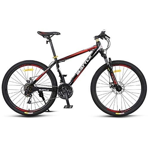 Bicicletas de montaña : Bicicleta de montaña de 24 velocidades Rueda de 26 Pulgadas Freno de Disco Ligero con Marco de Acero al Carbono Unisex 's, B