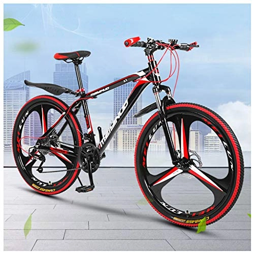 Bicicletas de montaña : Bicicleta De Montaña De 26 Pulgadas 21 De Cambio De Velocidad De Absorción De Choque De La Bicicleta Estudiante Ciudad Hombres Y Mujeres Adultos Scooter De Bicicleta Bicicleta De Color Rojo Negro