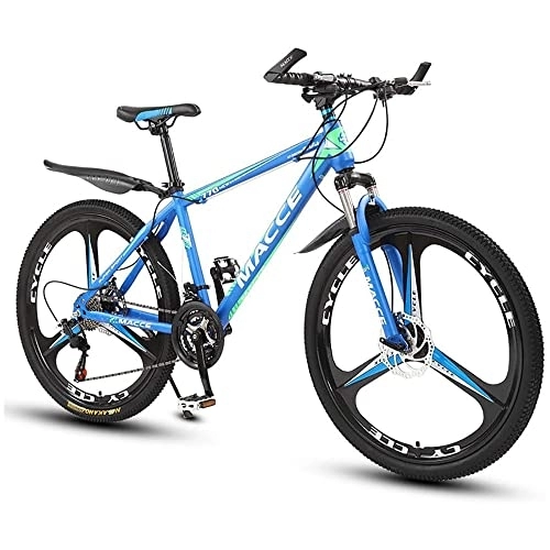 Bicicletas de montaña : Bicicleta de montaña de 26 pulgadas 3 ruedas de corte Bicicleta de montaña de suspensión completa con bloqueo Horquilla de suspensión 150 kg de capacidad de carga adecuada para adultos, Azul, 21speed