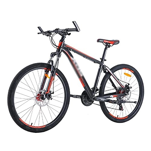 Bicicletas de montaña : Bicicleta de montaña de suspensión dual de 26 pulgadas para hombres, mujeres, adultos y adolescentes marco de aleación de aluminio de 24 velocidades con freno de disco mecánico (color: negro rojo)