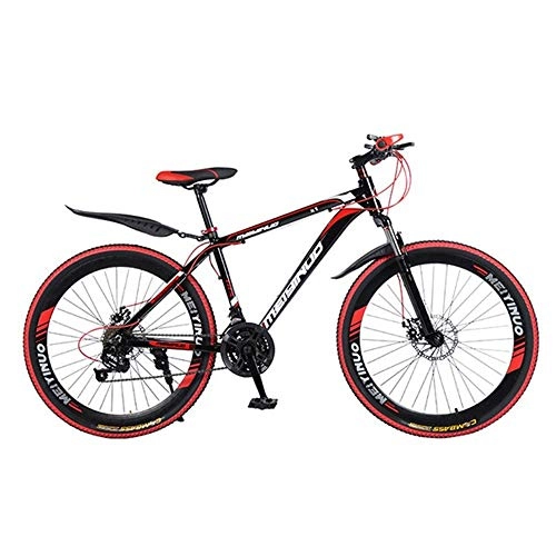 Bicicletas de montaña : Bicicleta de montaña Mountainbike Bicicleta Bicicletas de montaña de 26 pulgadas resistente a los golpes Barranco bicicletas de doble disco de freno y suspensión delantera del marco de aleación de alu
