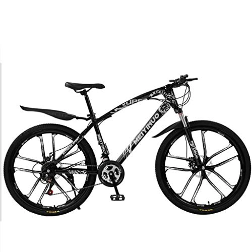 Bicicletas de montaña : Bicicleta de montaña Mountainbike Bicicletas de montaña 26" amortiguadora de golpes Barranco bicicletas con suspensin de doble disco de freno delantero, 21 / 24 / 27 velocidades, chasis de acero al carbo