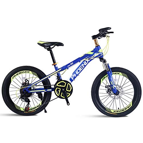 Bicicletas de montaña : Bicicleta de montaña Off-Road Shift Bicicleta para nios amortiguadores Frenos de Disco Estudiantes Masculinos y Femeninos Bicicleta 21 velocidades-Negro y Azul_20