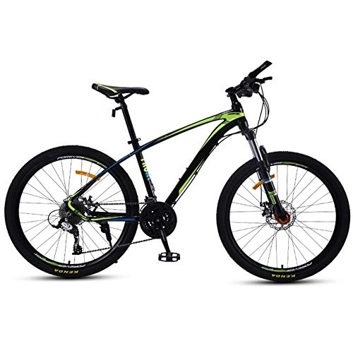 Bicicletas de montaña : Bicicleta de montaña para Adultos de 24 velocidades Rueda de 26 Pulgadas Ligero Marco de aleación de Aluminio Freno de Disco Negro + Verde