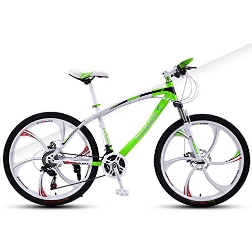 Bicicletas de montaña : Bicicleta de montaña para niños de 30 velocidades Freno de Disco Doble Bicicleta Suspensión Delantera Acero de Alto Carbono MTB Rueda de 24 Pulgadas, Negro