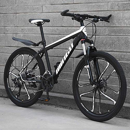 Bicicletas de montaña : Bicicleta de montaña Unisex 30 velocidades Bicicleta de Carretera con Marco de Acero al Carbono Ruedas de 24 / 26 Pulgadas, Azul, 24 Pulgadas