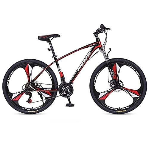 Bicicletas de montaña : Bicicleta Montaña 27.5 Pulgadas 24 Velocidades Bicicleta De Montaña Alto De Acero De Carbono Suspensión Mtb Bicicleta Para Adultos Doble Disco Freno Bicicleta De Montaña Mont(Size:27 Speed, Color:rojo)