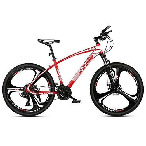 Bicicletas de montaña : Bicicleta Montaña Bicicleta De Montaña, 26 '' Pulgadas Mujer / Hombre MTB Bicicletas Ligera 21 / 24 / 27 / 30 Plazos De Envío Cuadro De Carbono De Acero Suspensión Delantera ( Color : Red , Size : 30speed )