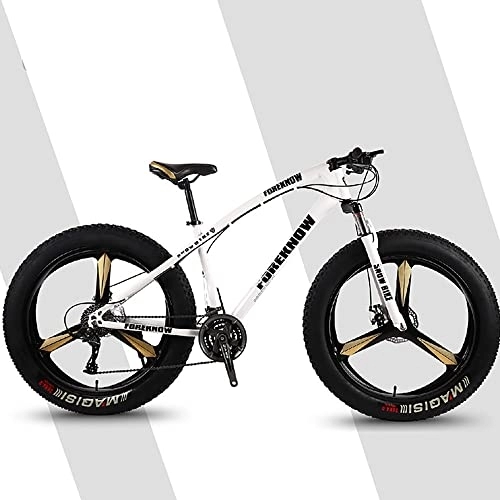 Bicicletas de montaña : Bicicletas de montaña con ruedas gruesas de 20 / 24 / 26 x 4, 0 pulgadas, bicicleta de montaña con neumáticos gruesos para adultos, bicicleta de 7 / 21 / 24 / 27 / 30 velocidades, marco de acero con alto contenid
