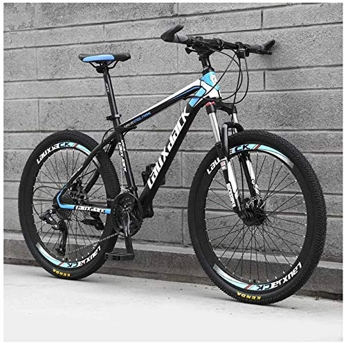 Bicicletas de montaña : Chenbz Deportes al Aire Libre Bicicleta de montaña 24 Velocidad de 26 Pulgadas de Doble Disco de Freno Delantero Suspensión Bicicletas HighCarbon Acero, Negro