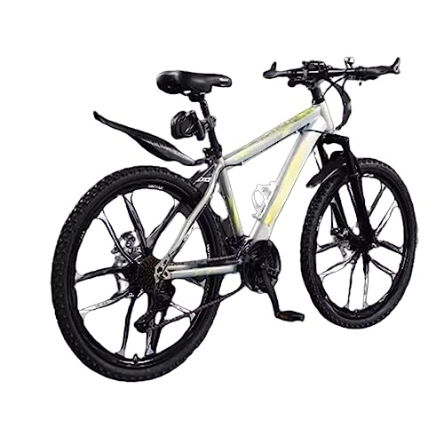 Bicicletas de montaña : DADHI Bicicleta de montaña de 26 Pulgadas, Frenos de Disco Dobles, Todo Terreno, Adecuada para Hombres y Mujeres con una Altura de 155-185 cm (Black and White 27 Speed)