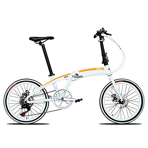 Bicicletas de montaña : Dapang Bicicleta Plegable, Bicicleta de cercanas de Citybike con Bicicleta de suspensin de 6 Pulgadas y Ruedas de 6 radios de 6 radios, Orange, Spokewheel