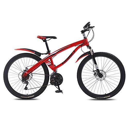 Bicicletas de montaña : DGAGD 24 Inch Mountain Bike Variable Speed ​​Lightweight Adult 21 Speed ​​Bicycle Spoke Wheel-Red