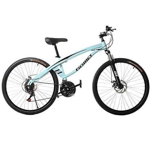 Bicicletas de montaña : DGAGD 26-Inch Mountain Bike Variable Speed ​​Lightweight Adult 21-Speed Bicycle Spoke Wheel-Light Blue