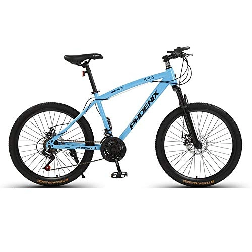 Bicicletas de montaña : DGAGD Bicicleta de 24 Pulgadas para Adultos, Velocidad de montaña, Coche Deportivo, Bicicleta Ligera, Rueda-Azul_36 velocidades