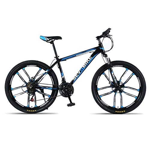 Bicicletas de montaña : DGAGD Bicicleta de Carretera de Diez Ruedas de Velocidad Variable con Marco de aleación de Aluminio de 26 Pulgadas-Azul Negro_24 velocidades