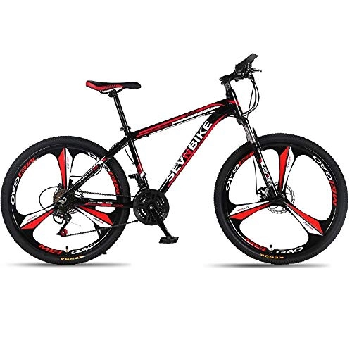 Bicicletas de montaña : DGAGD Bicicleta de Carretera de Tres Ruedas de Velocidad Variable de Bicicleta de montaña con Marco de aleación de Aluminio de 24 Pulgadas-Rojo Negro_30 velocidades