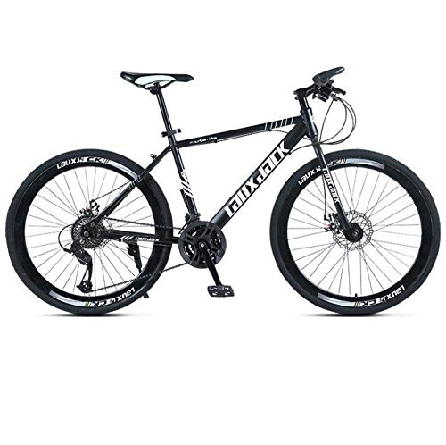 Bicicletas de montaña : DGAGD Bicicleta de montaña de 24 / 26 Pulgadas, Bicicleta de Carretera de Velocidad Variable Masculina y Femenina-Negro_26 Pulgadas
