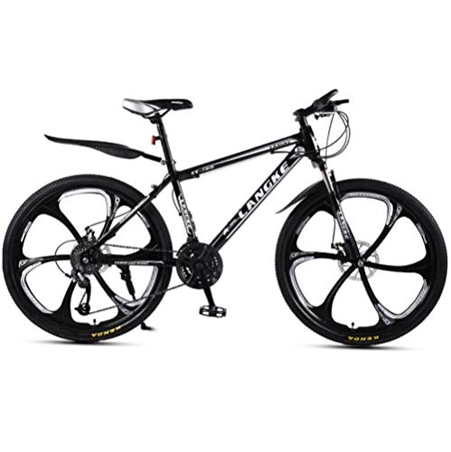 Bicicletas de montaña : DGAGD Bicicleta de montaña de 24 Pulgadas, Velocidad Variable, Movilidad Masculina y Femenina, Bicicleta de Seis Ruedas-Negro_30 velocidades