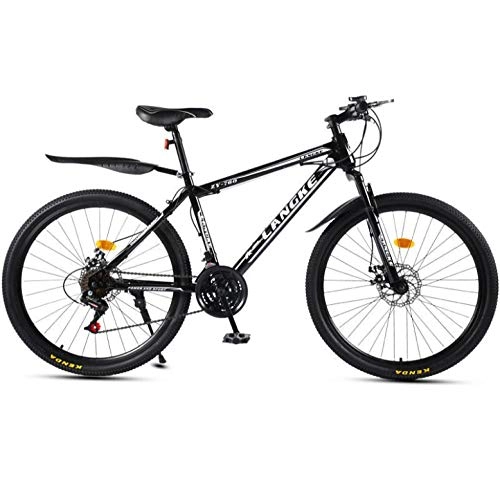 Bicicletas de montaña : DGAGD Bicicleta de montaña de 24 Pulgadas, Velocidad Variable, radios Masculinos y Femeninos, Rueda de Bicicleta-Negro_21 velocidades