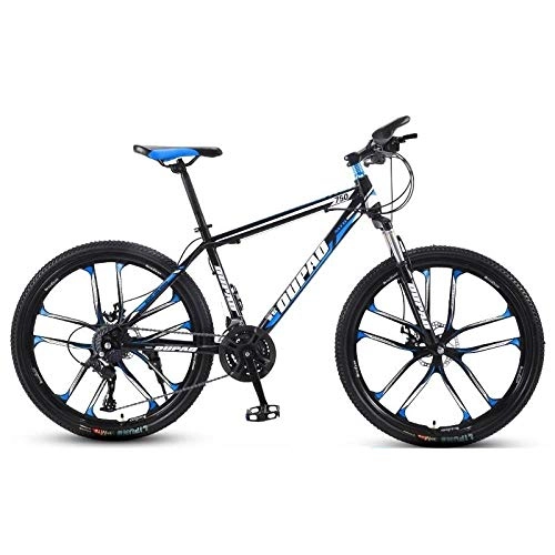 Bicicletas de montaña : DGAGD Bicicleta de montaña de 26 Pulgadas, aleación de Aluminio, Cross-Country, Ligera, Velocidad Variable, Juvenil, Masculina y Femenina, Bicicleta de Diez Ruedas-Azul Negro_21 velocidades