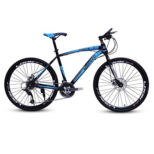Bicicletas de montaña : DGAGD Bicicleta de montaña de 26 Pulgadas Bicicleta de Velocidad de Carretera Ligera para Adultos con 40 Ruedas de Corte-Azul Negro_24 velocidades