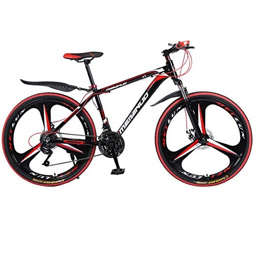 Bicicletas de montaña : DGAGD Bicicleta de montaña de 26 Pulgadas Bicicleta Masculina y Femenina de Velocidad Variable de la Ciudad de aleación de Aluminio Bicicleta Tri-Cutter-Rojo Negro_27 velocidades