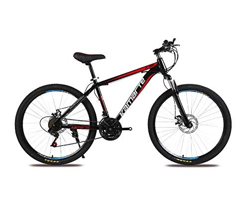 Bicicletas de montaña : DGAGD Rueda de radios de Bicicleta de Velocidad Variable Masculina y Femenina de 24 Pulgadas para Bicicleta de montaña-Rojo Negro_24 velocidades