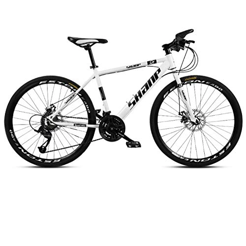 Bicicletas de montaña : DGAGD Rueda de radios de Bicicleta de Velocidad Variable súper Ligera para Adultos Masculinos y Femeninos de 24 Pulgadas-Blanco_30 velocidades